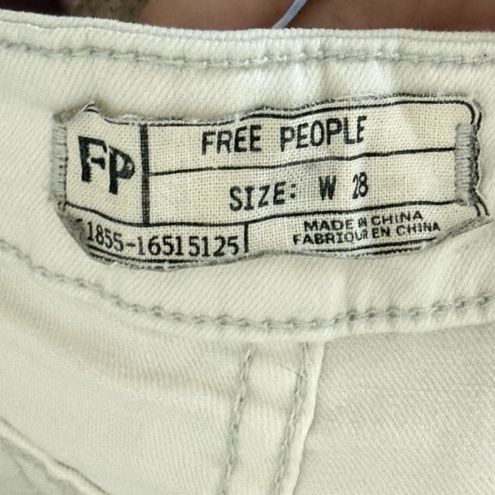 Free People We the Free Ziggy Overalls Denim‎ Women's White Size 28 - Image 6