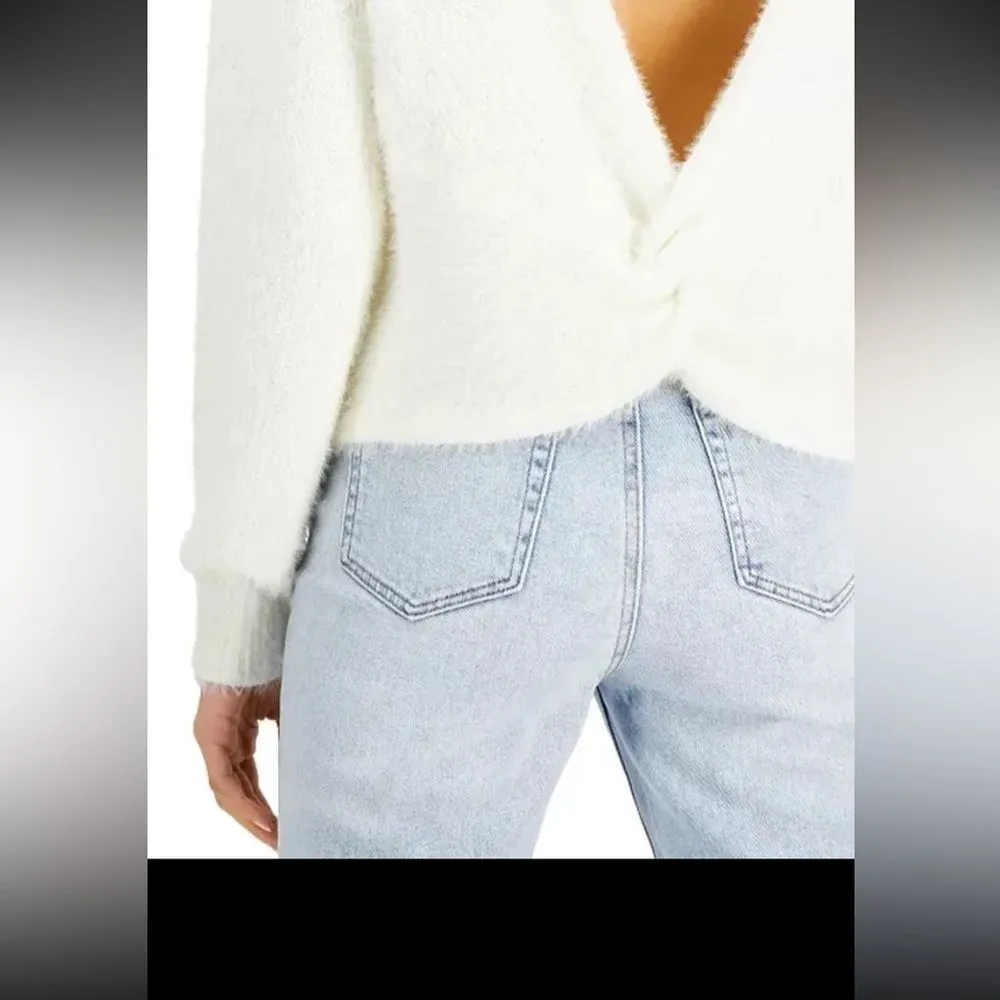 NWT Polly & Esther two way sweater eyelash knit M - Image 2