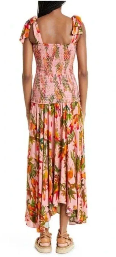 NWT Anthropologie + Rio Mango Trees Smocked Bodice Maxi Dress in Mango Trees - Image 2