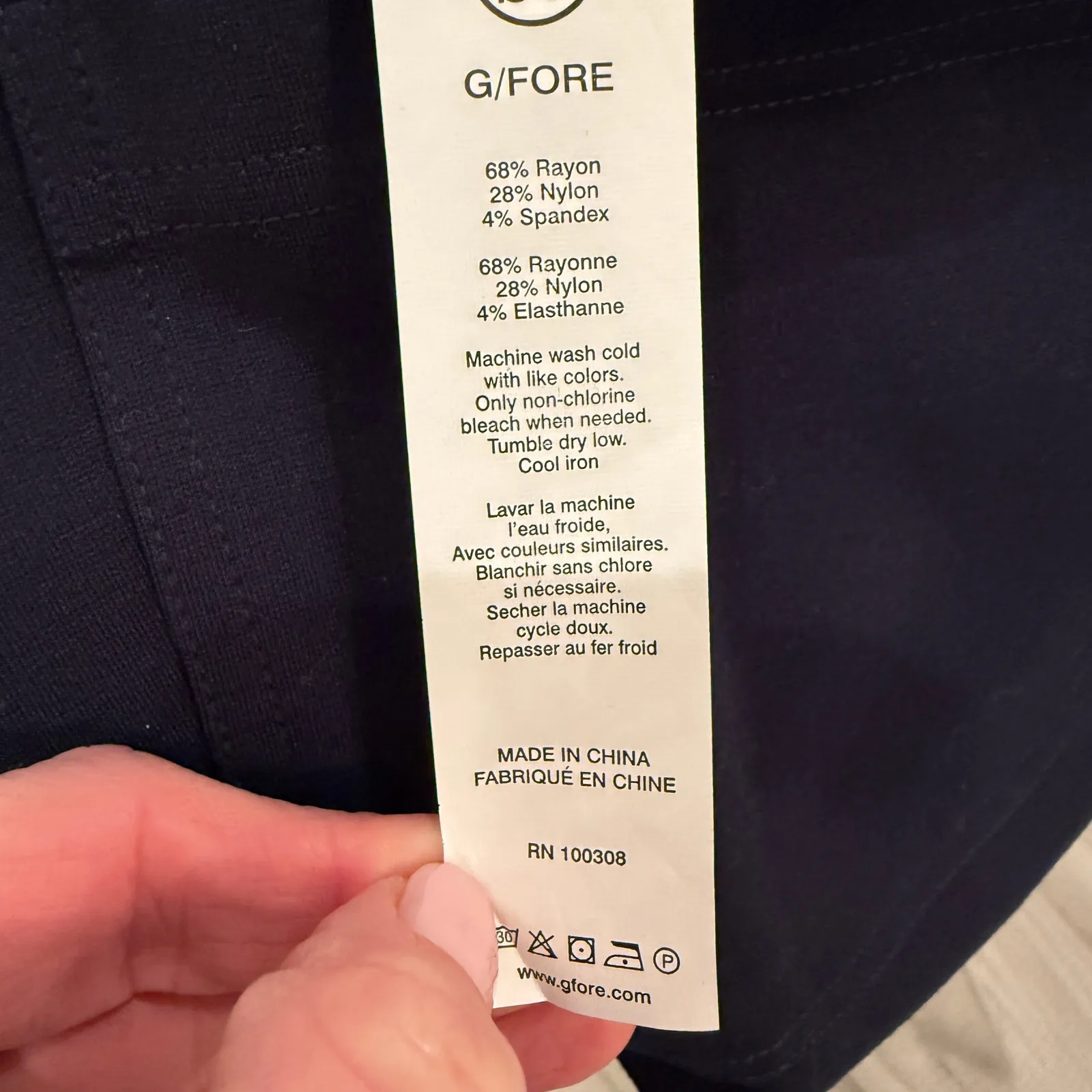 G/Fore Womens Double Knit Moto Twill Stretch Golf Pants Navy Blue Size 4 NWT - Image 8