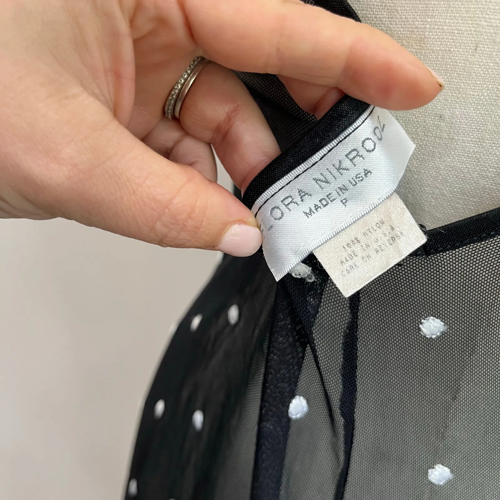 Flora Nikrooz Sheer Vintage Black Slip Dress Y2K Mesh Lip Print Size XS - Image 6