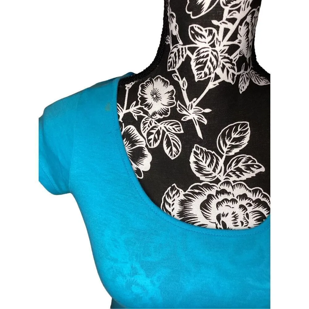 Op Cutout Ribbon Gradient T Shirt Preppy Coastal Beach Summer Travel - Image 5