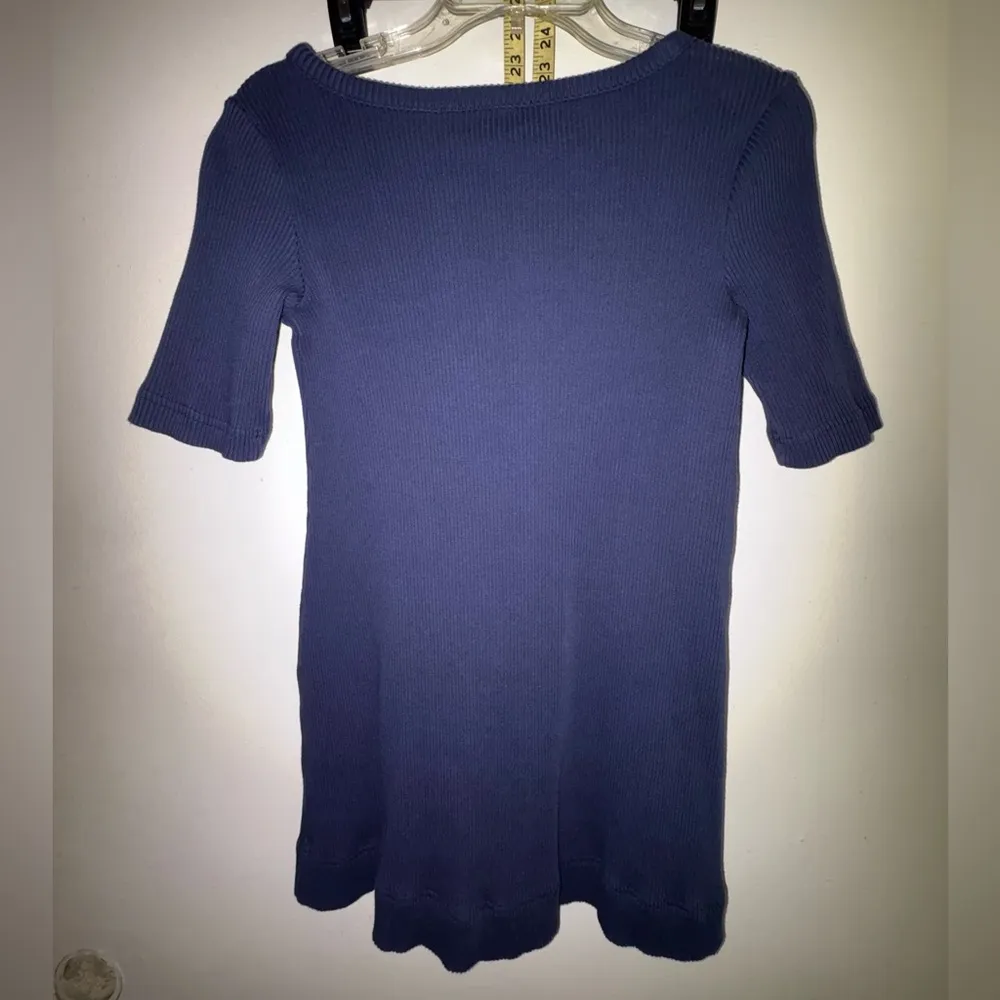 FREE PEOPLE JANE SHIFT MINI DRESS XS BLUE RESORT WEAR SWIM COVER UP VACATION - Image 5