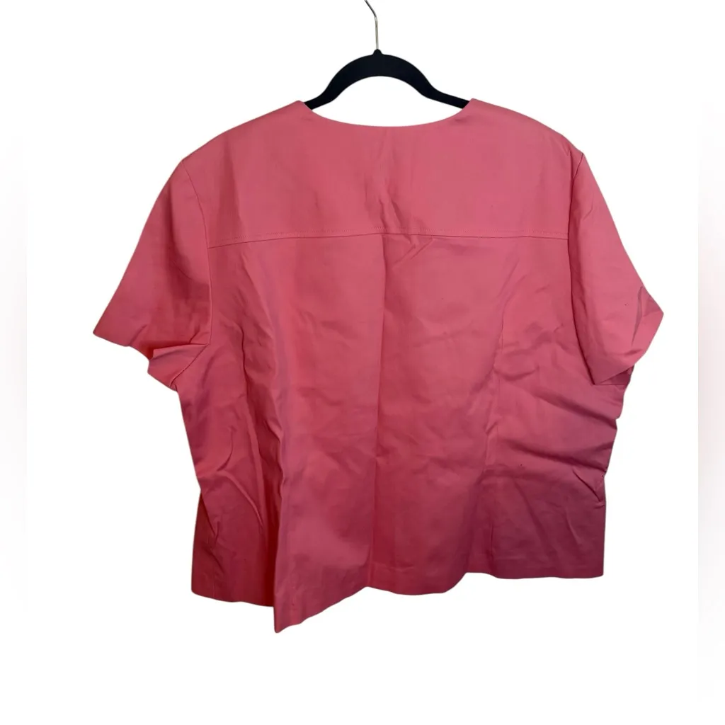 Nwt East 5th Baby Pink Plus Size Single Button Short Sleeve Pea Coat - Image 2