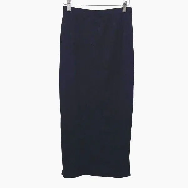 Reformation Womens Ribbed Knit Buttoned Midi Pencil Skirt Black Size‎ Small NWT - Image 3