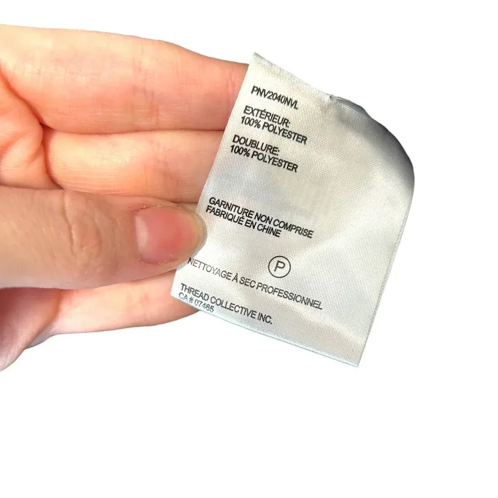 NVLT Plaid Faux Leather Trim Coat Gray Sherpa‎ Shacket Size XL - Image 10