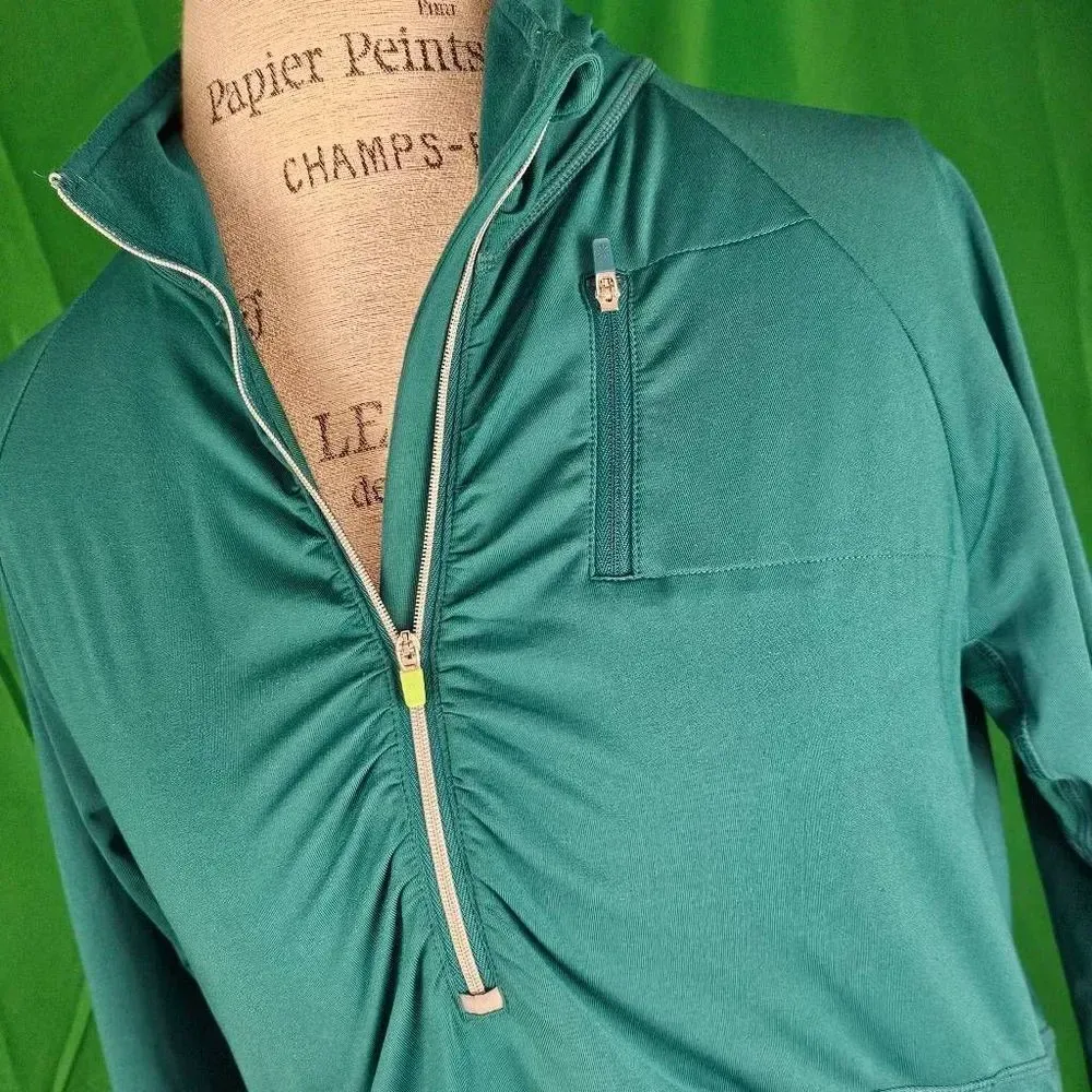 Athleta Womens Alacrity Green‎ Half Zip Pullover Large - Image 3