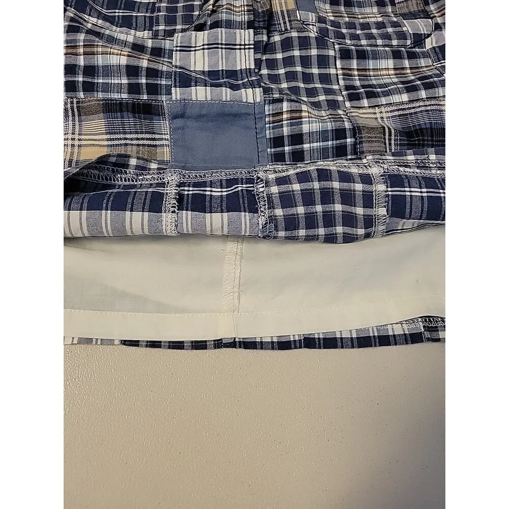 Loft Madras Plaid Mini Skirt Patchwork Preppy New England Summer Vacation Size 0 - Image 9