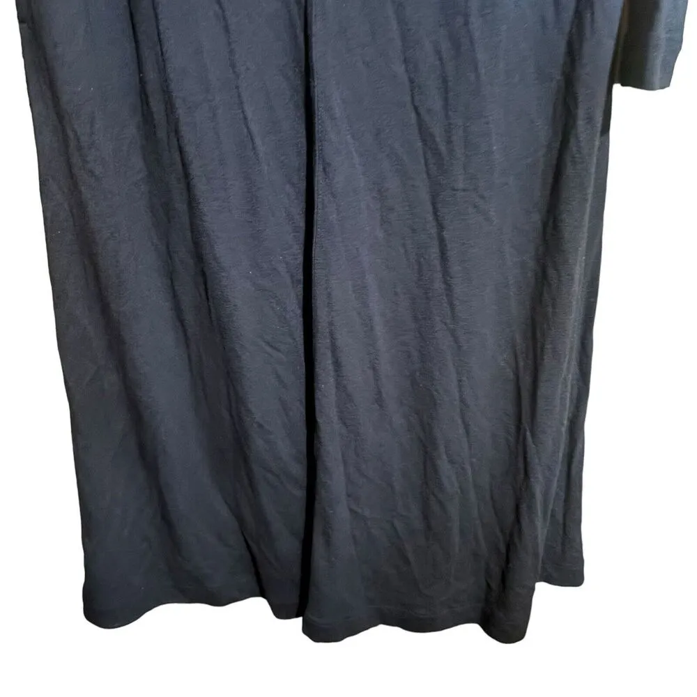 J Jill Maxi Dress Womens Medium Black Solid Scoop Neck Stretch Long - Image 4