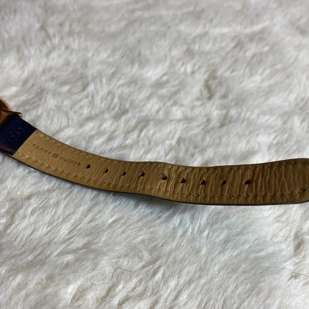 Rose Gold & Navy Tommy Hilfiger Watch - Womens, Leather Needs Battery - Image 7