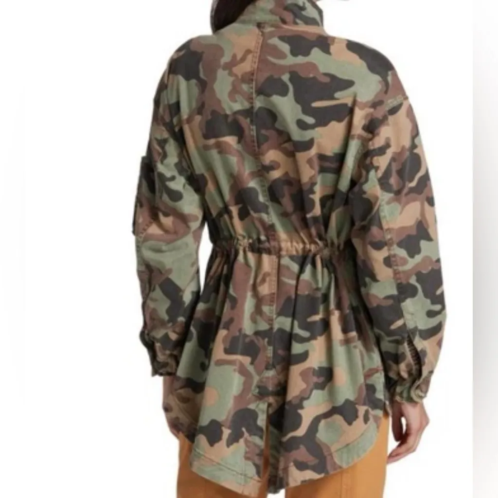 VERONICA BEARD $450 Sumner Anorak Camo Jacket Coat Utility Military Green - Image 3