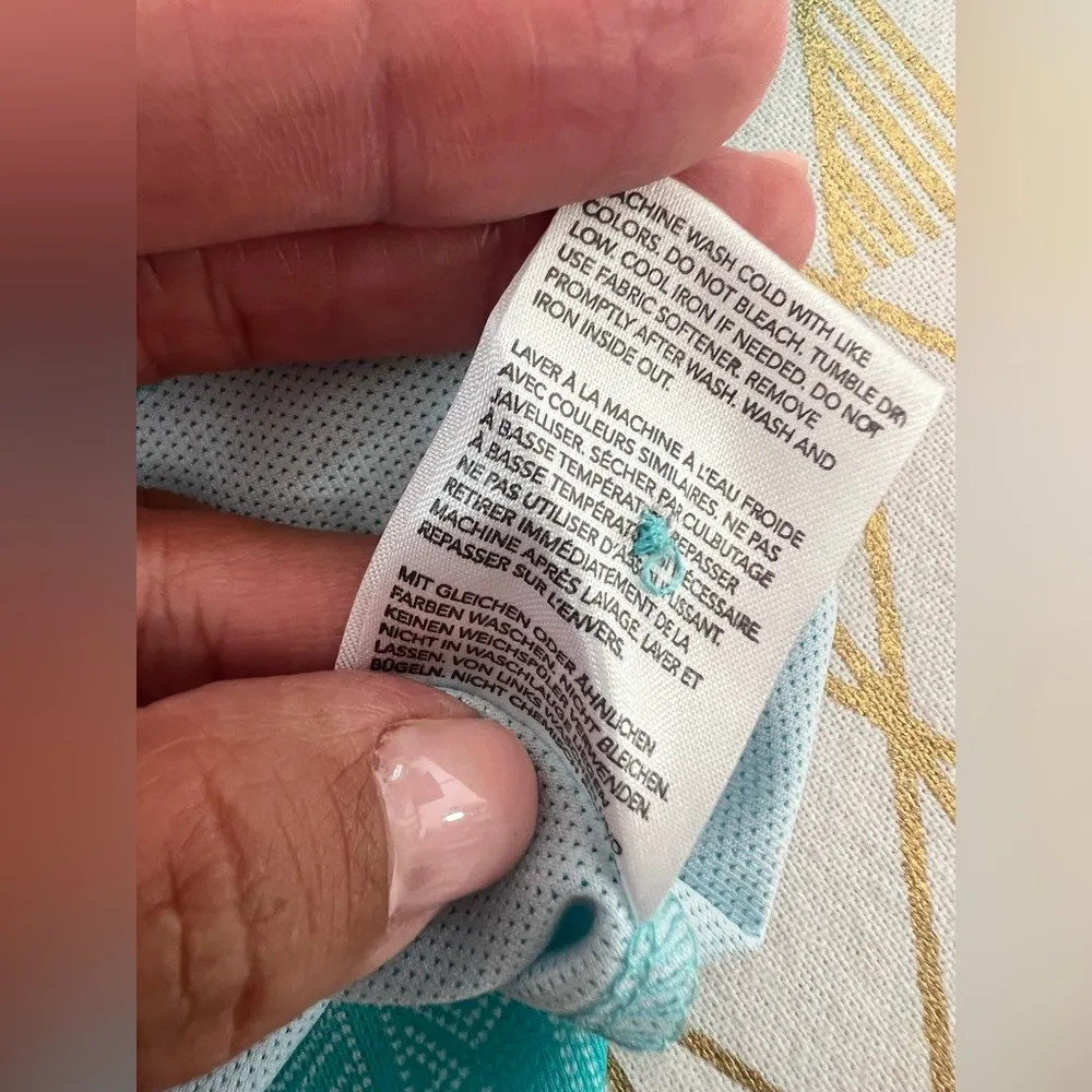 N’VO NWT UPF 30 Golf Tennis Vanessa Sleeveless Polo Tank Top Size XL Blue - Image 9