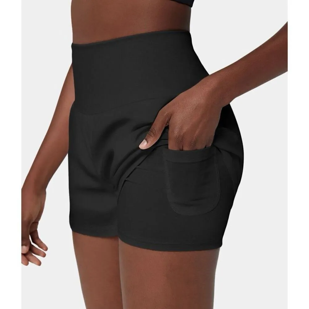 ✨Halara Super High Waisted 2-in-1 Yoga Sz Small Shorts✨ - Image 2