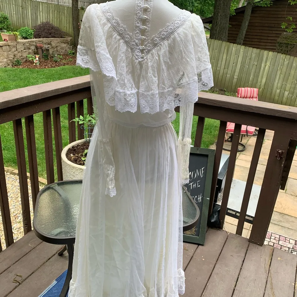 Vtg 70s Gunne Sax by Jessica Dress Maxi Prairie Cottagecore Boho Neiman Marcus 4 - Image 5