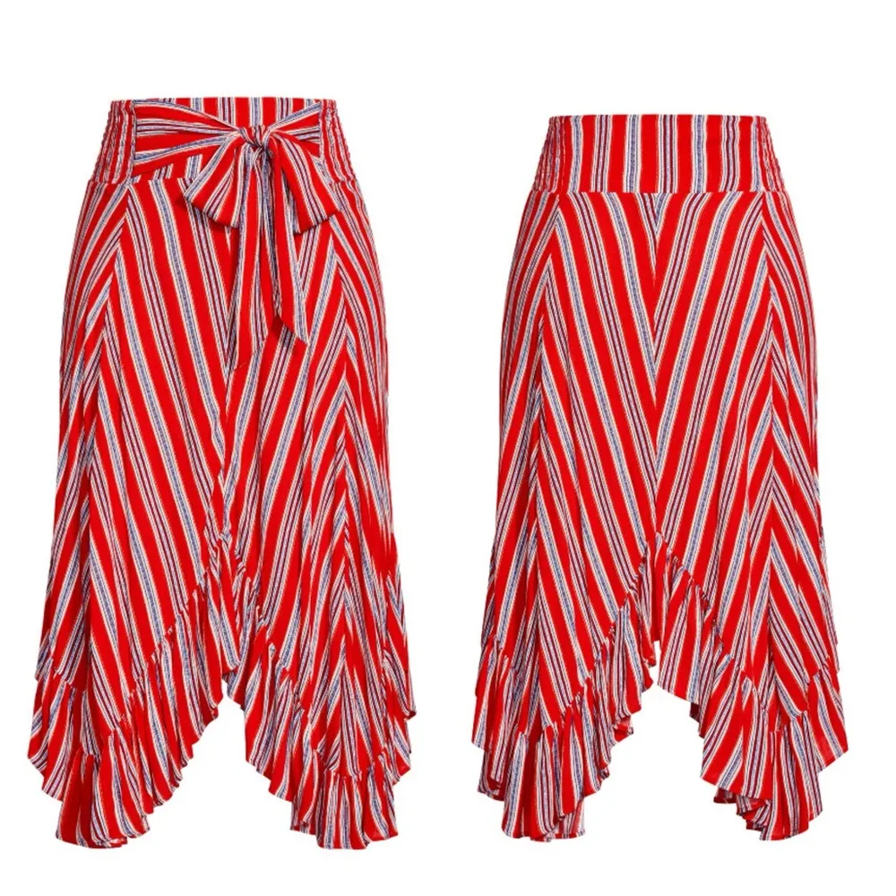 City Chic Summer Sunset Stripe Skirt - Image 4