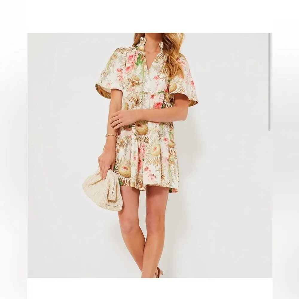 Tuckernuck Crawford Dress S Sun Faded Floral Mini Ruffle Cotton Dress NWT - Image 4