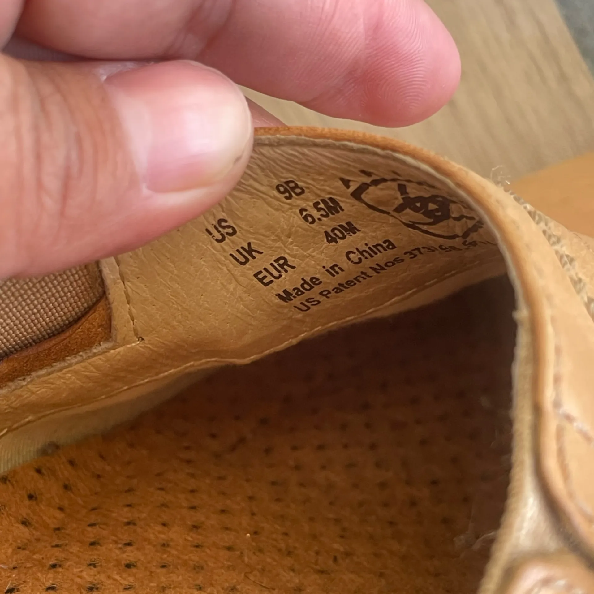 Ariat Tan Leather Slip-On Shoes with Buckle - Image 10