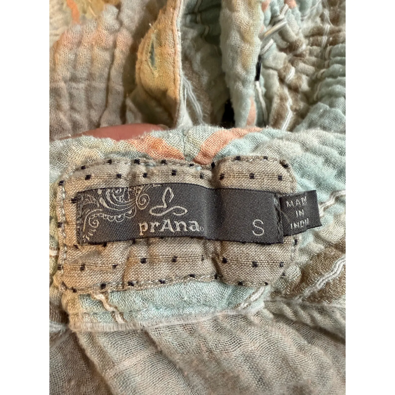 prAna Striped Gauze Button Front Sleeveless Dress Women's Small - Image 4