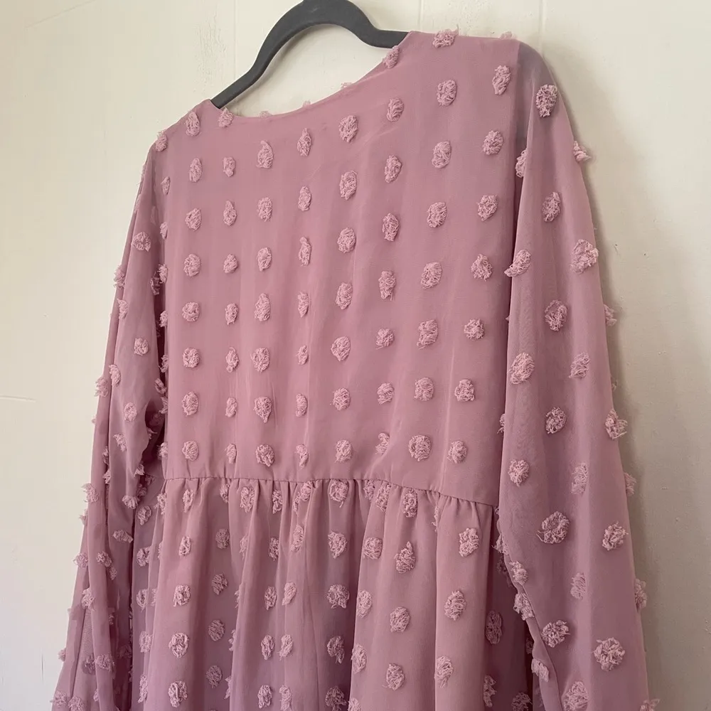 Suprelook Long Sleeve Pink Babydoll Dress ~ NWT *flawed* ~ Women’s Size XL - Image 10