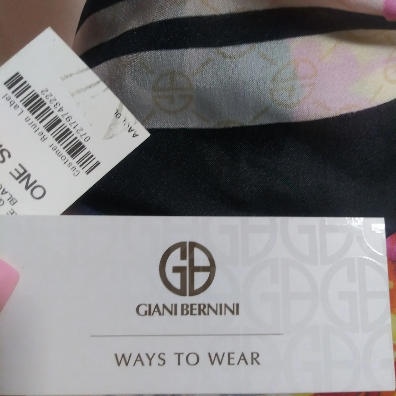 Giani Bernini GB Floral Logo Scarf Chic Slinky - Image 9