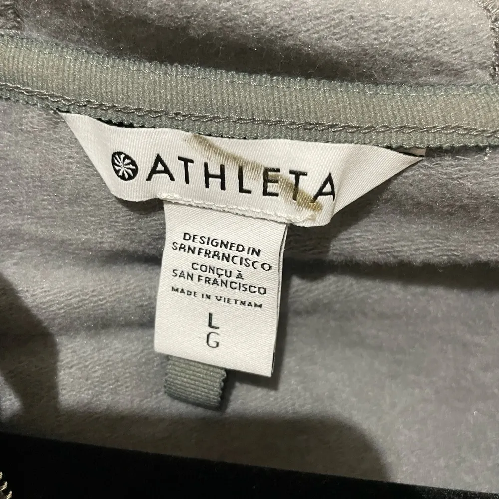 NWT Athleta Balance Hoodie Sweatshirt Full Zipper Grey Size Large - Image 9