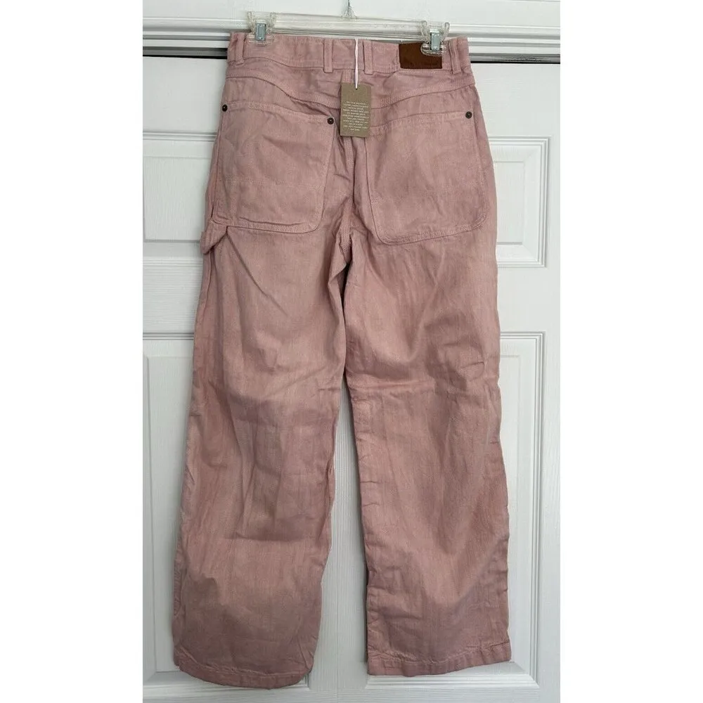 Madewell x MN Dye Studio The Perfect Vintage Wide Leg Jean Shaded Pink Size 28 - Image 2