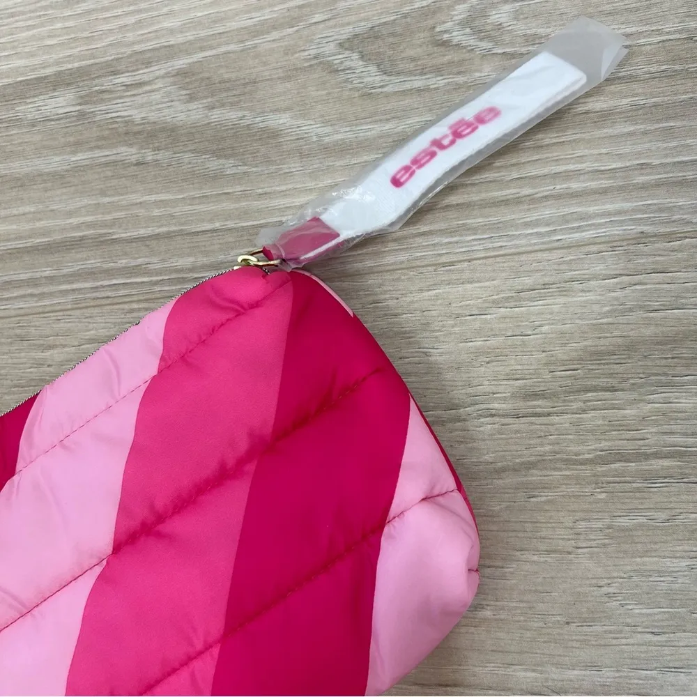 NEW Estée Lauder Pink Stripe Make Up Bag - Image 3