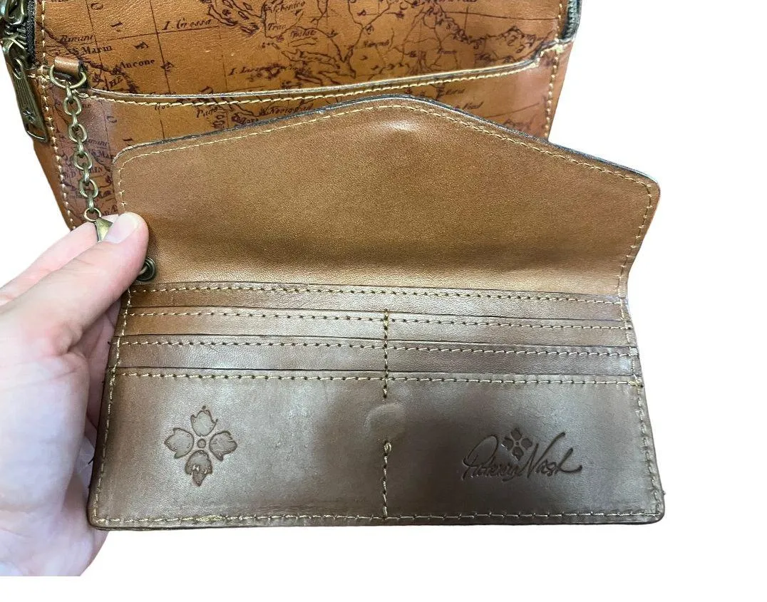 Patricia Nash leather Montioni Convertible Backpack Signature Map brown - Image 9