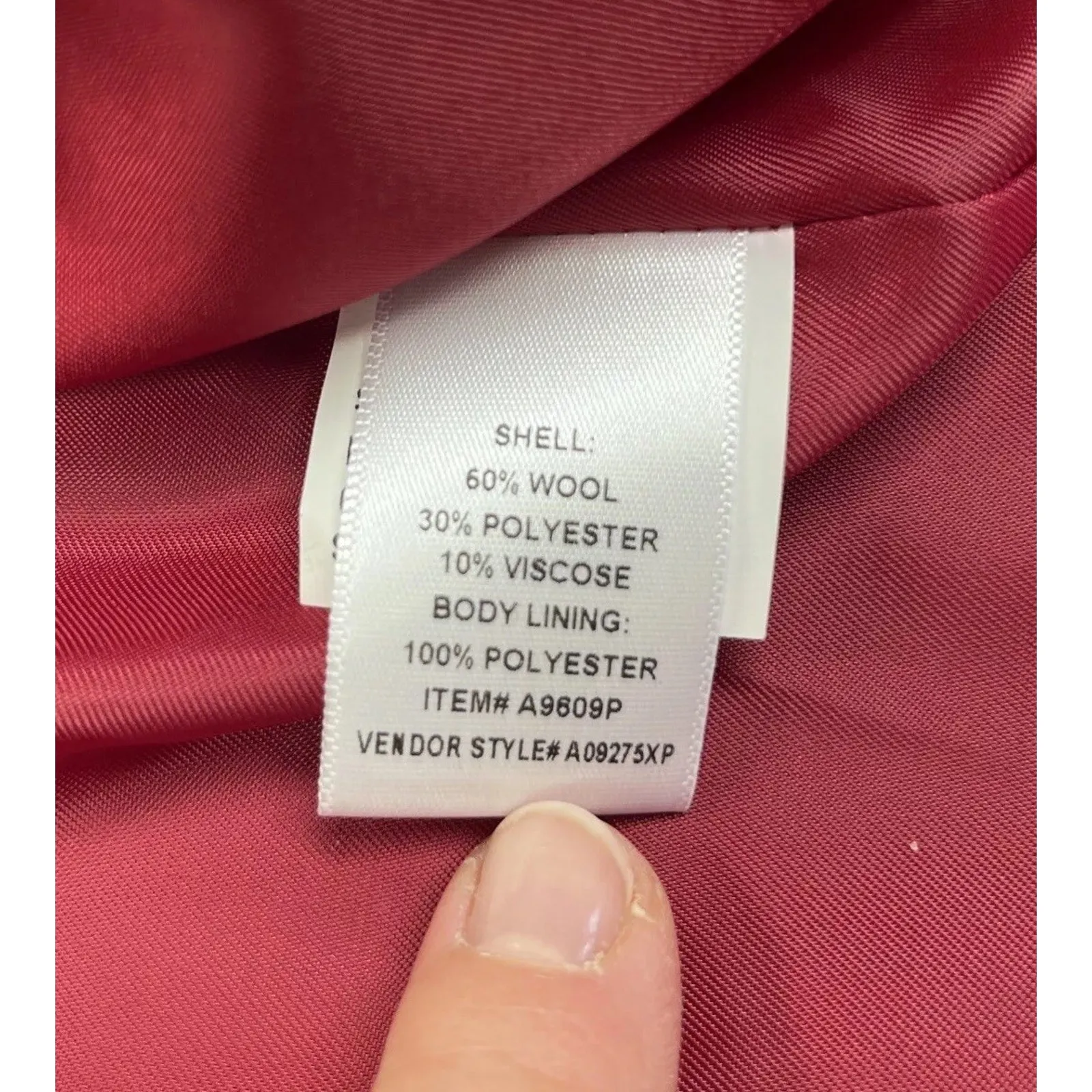 Appleseed's Petites Women’s Red Button Wool Blend Pea Coat Size 16P City Classic - Image 10