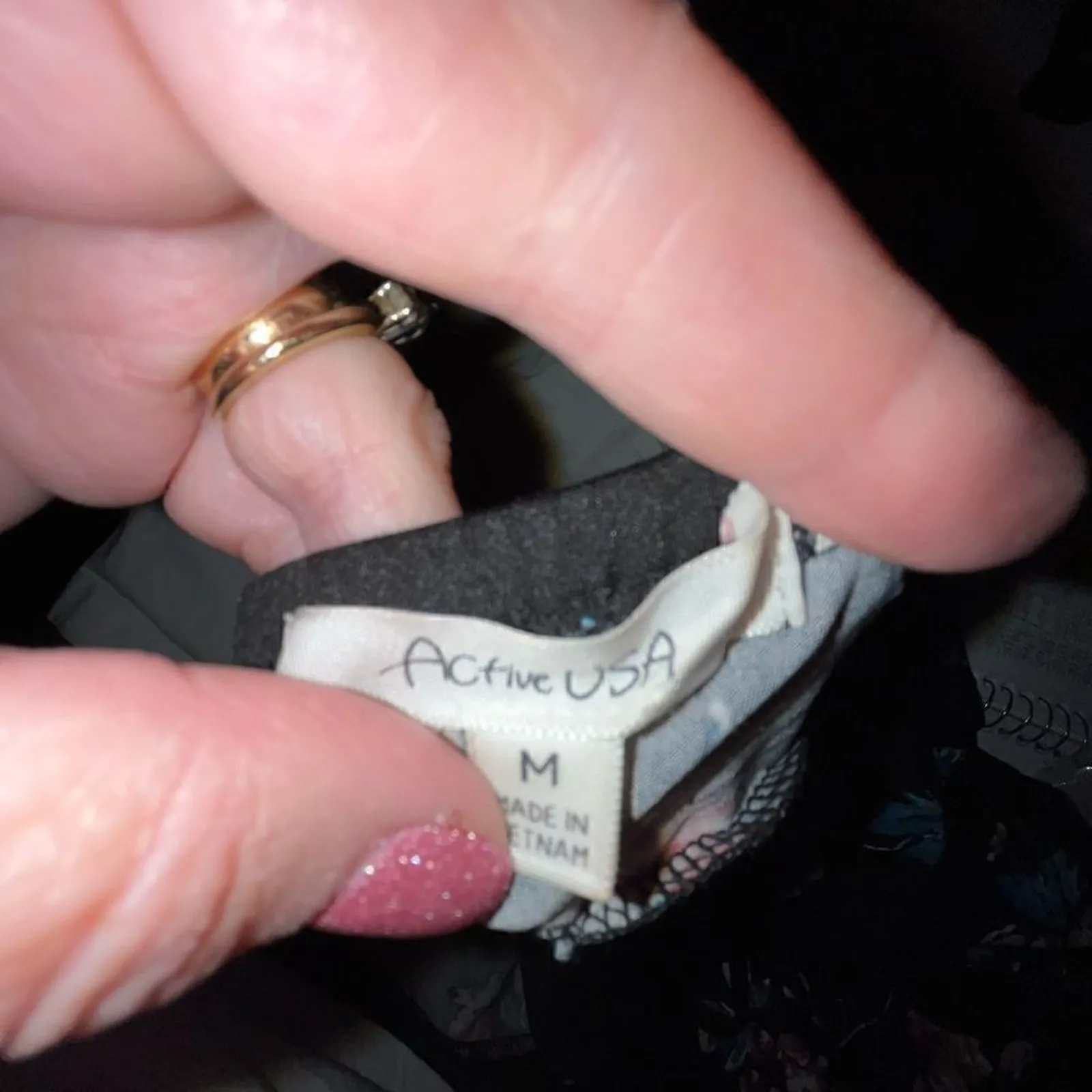 Active USA black flower maxi romper jumpsuit medium - Image 6