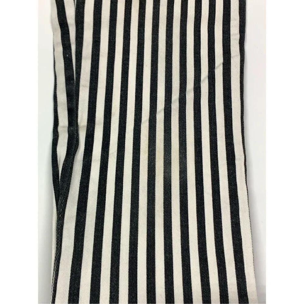 005 Daang Goodman Tripp NYC black white striped skinny denim jean size 25 - Image 5