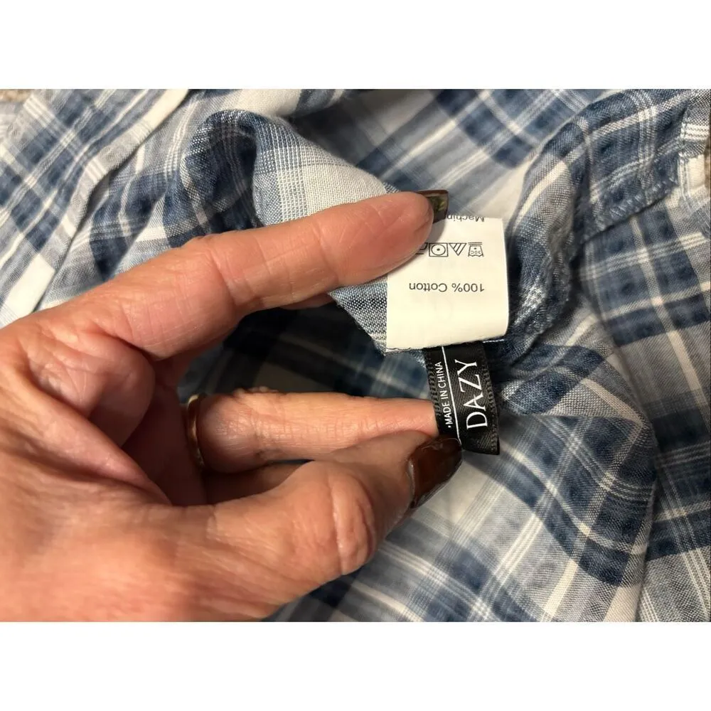 Dazy Plaid Cotton button - Image 2