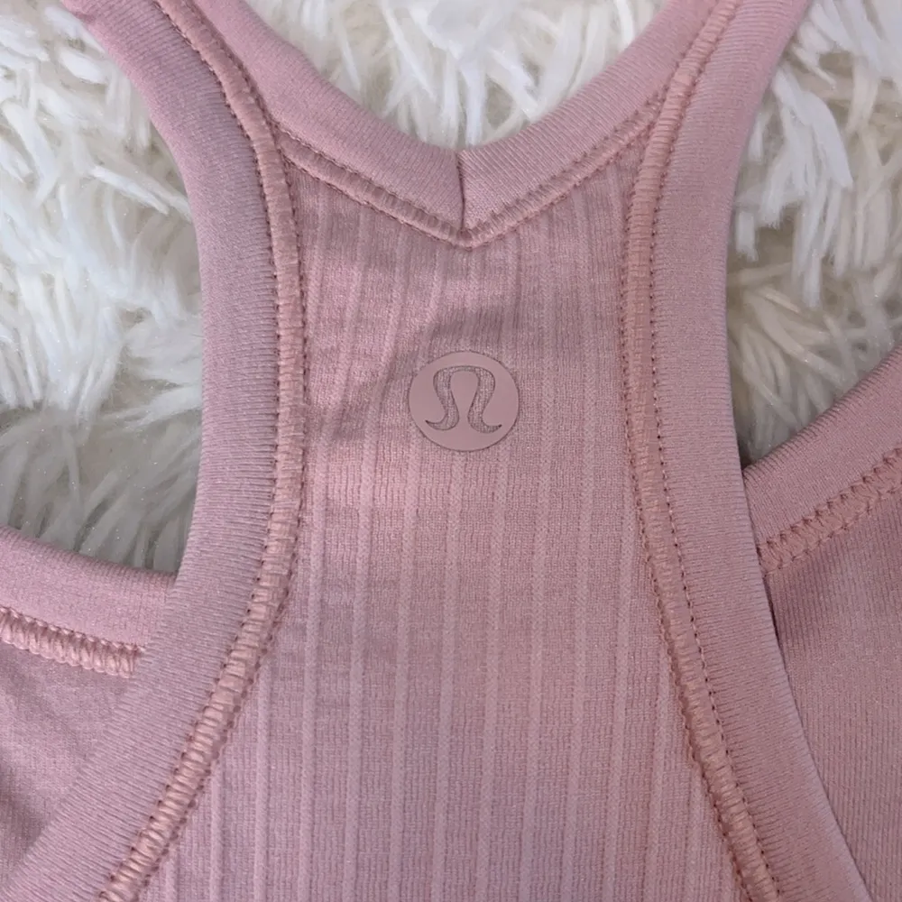 Lululemon Ebb To Street Tank Top B/C Color Pink Haze Size 10 NWT - Image 6