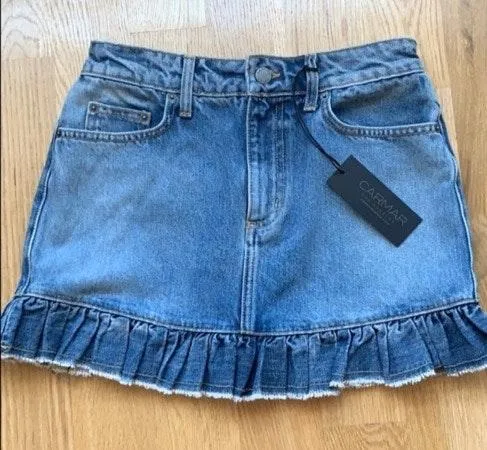 Denim Ruffle Skirt  - Image 3