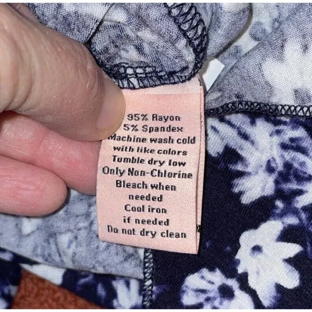 Juicy Couture  Size XXL Dress Blue White Floral Hi Low Maxi Flutter Sleeve NEW‎ - Image 8