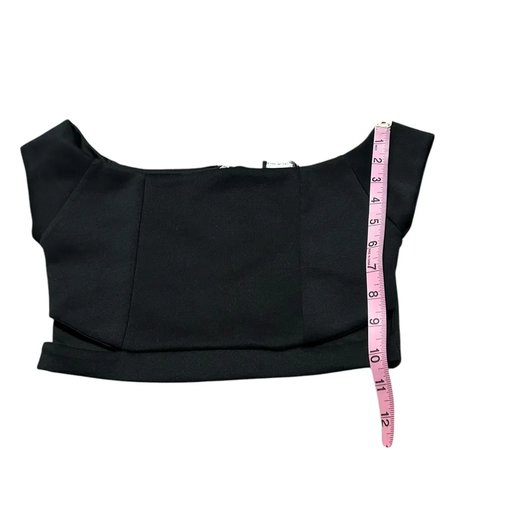 ZARA 3/$15  dressy black crop top - Image 3