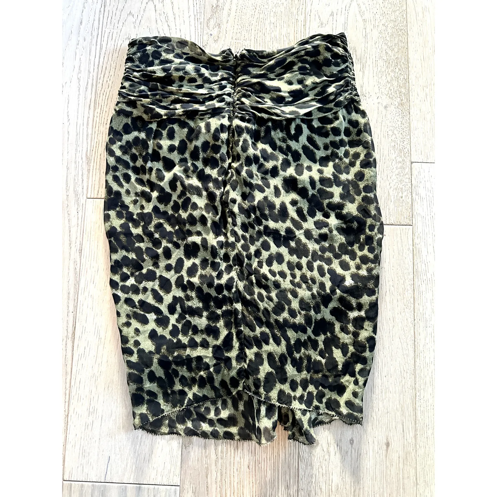 Isabel Marant Viscose “Coleen” Sarong Skirt Mini Size 36 Animal Print - Image 3