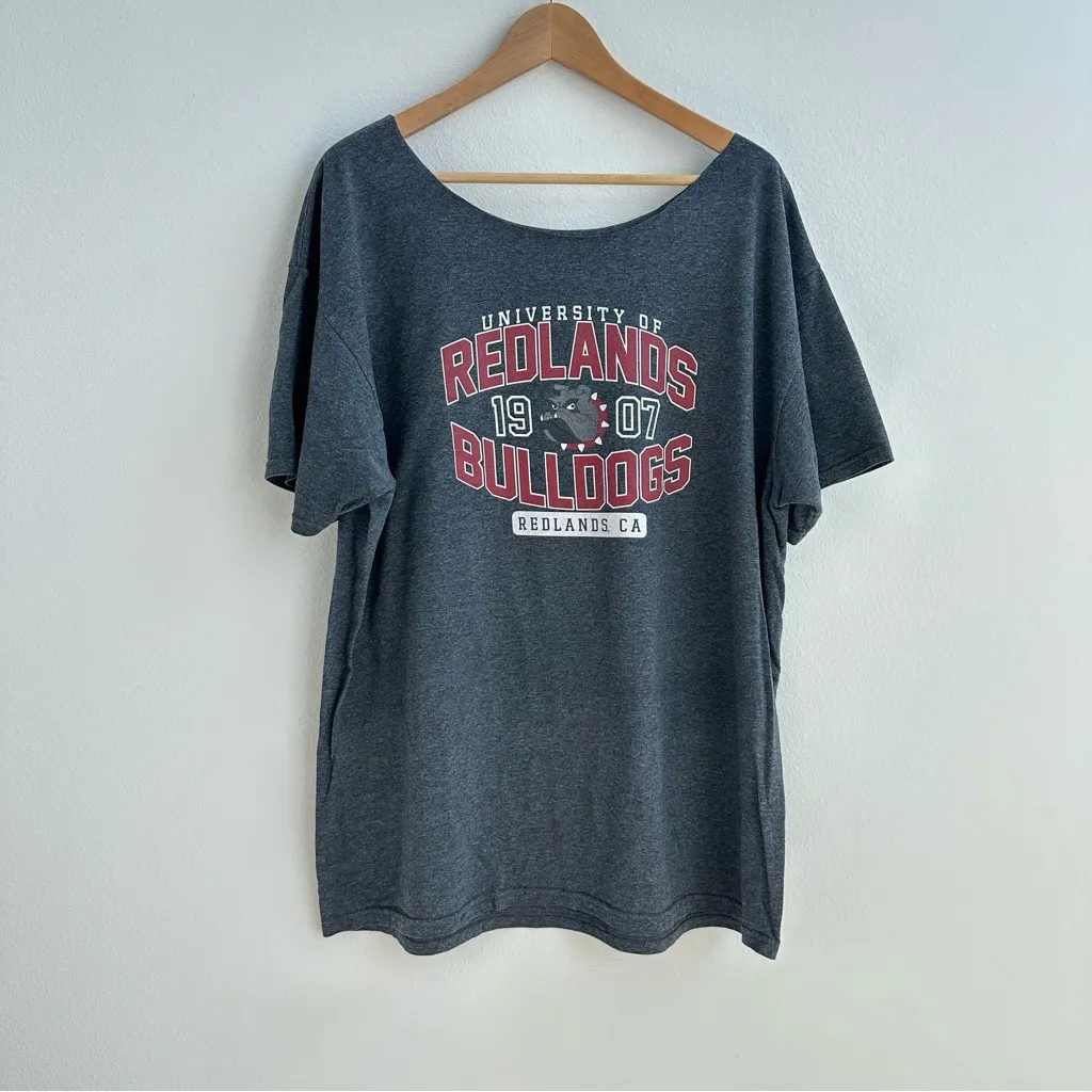 University of Redlands Bulldogs off the shoulder T - Image 4