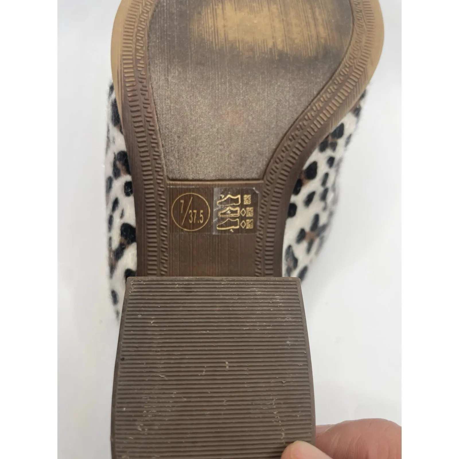 Very Volatile LA Leather Leopard Calf Hair Sling Back Mules Booties Womens 71/2 - Image 8