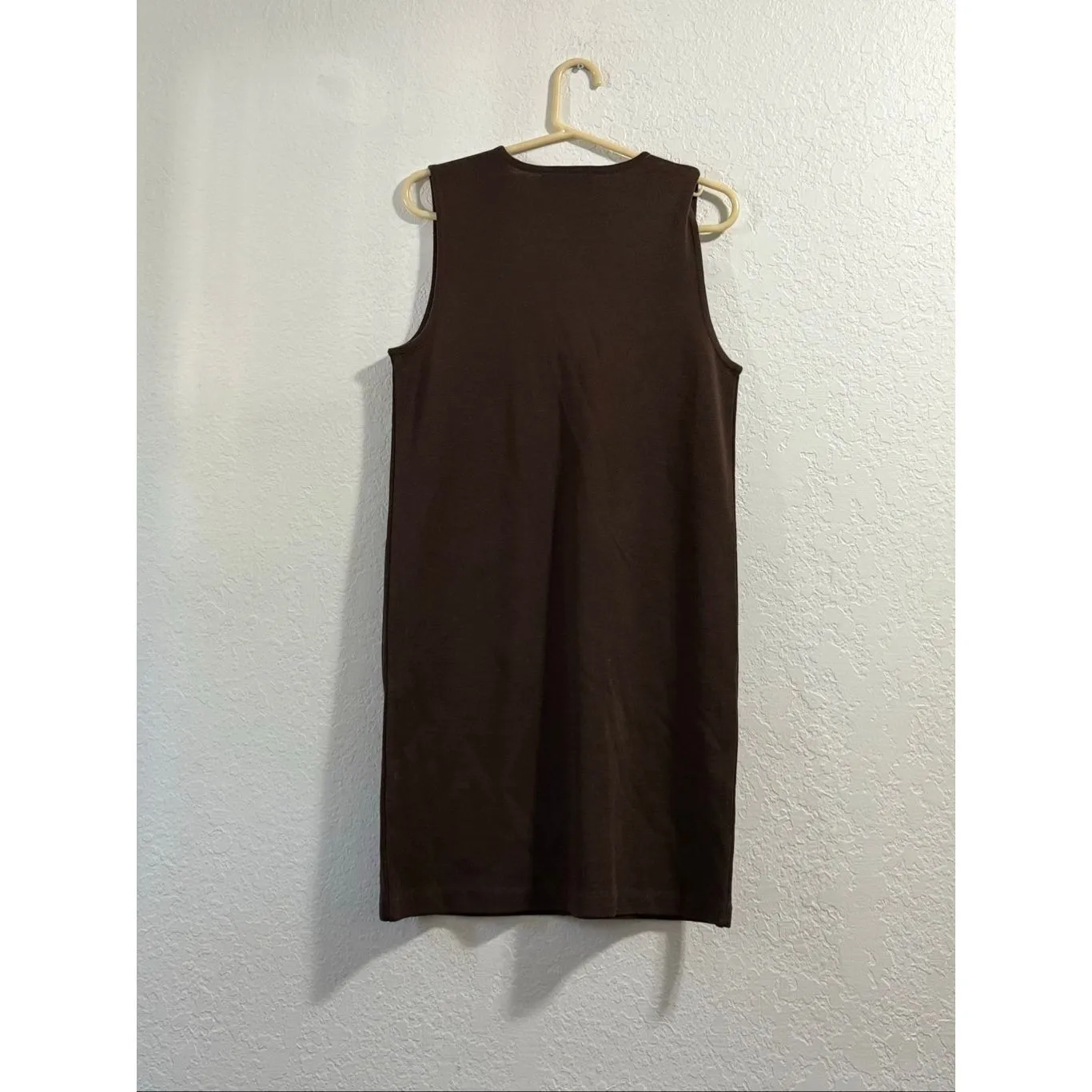 New Vintage Jacqueline Ferrar brown wool blend midi sheath S  dress - Image 3