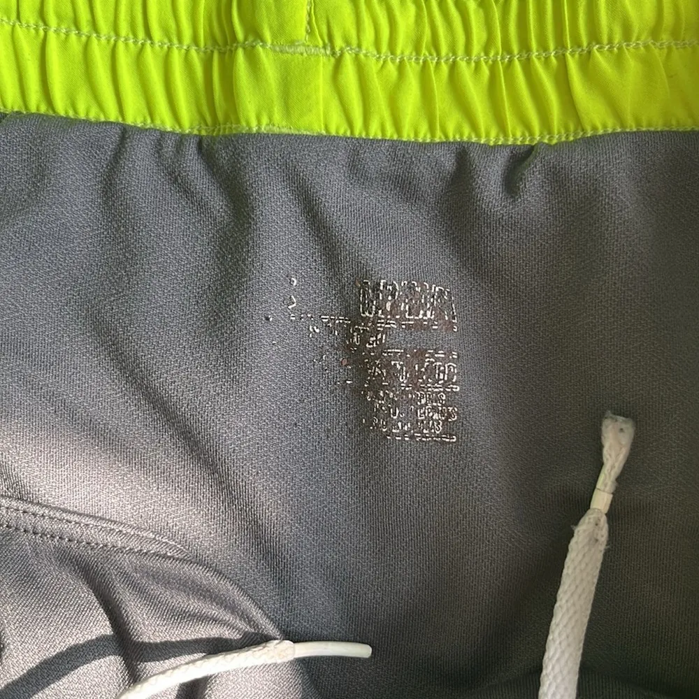 Gray & Neon Athletic Shorts — UNDER ARMOR Size Medium - Image 4