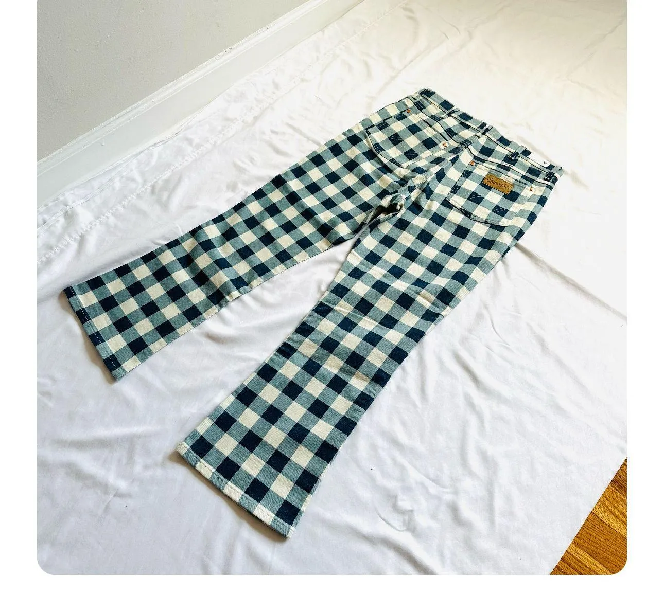 ★ NWT -  Picnic Blue Plaid Crop Jeans ★ - Image 9
