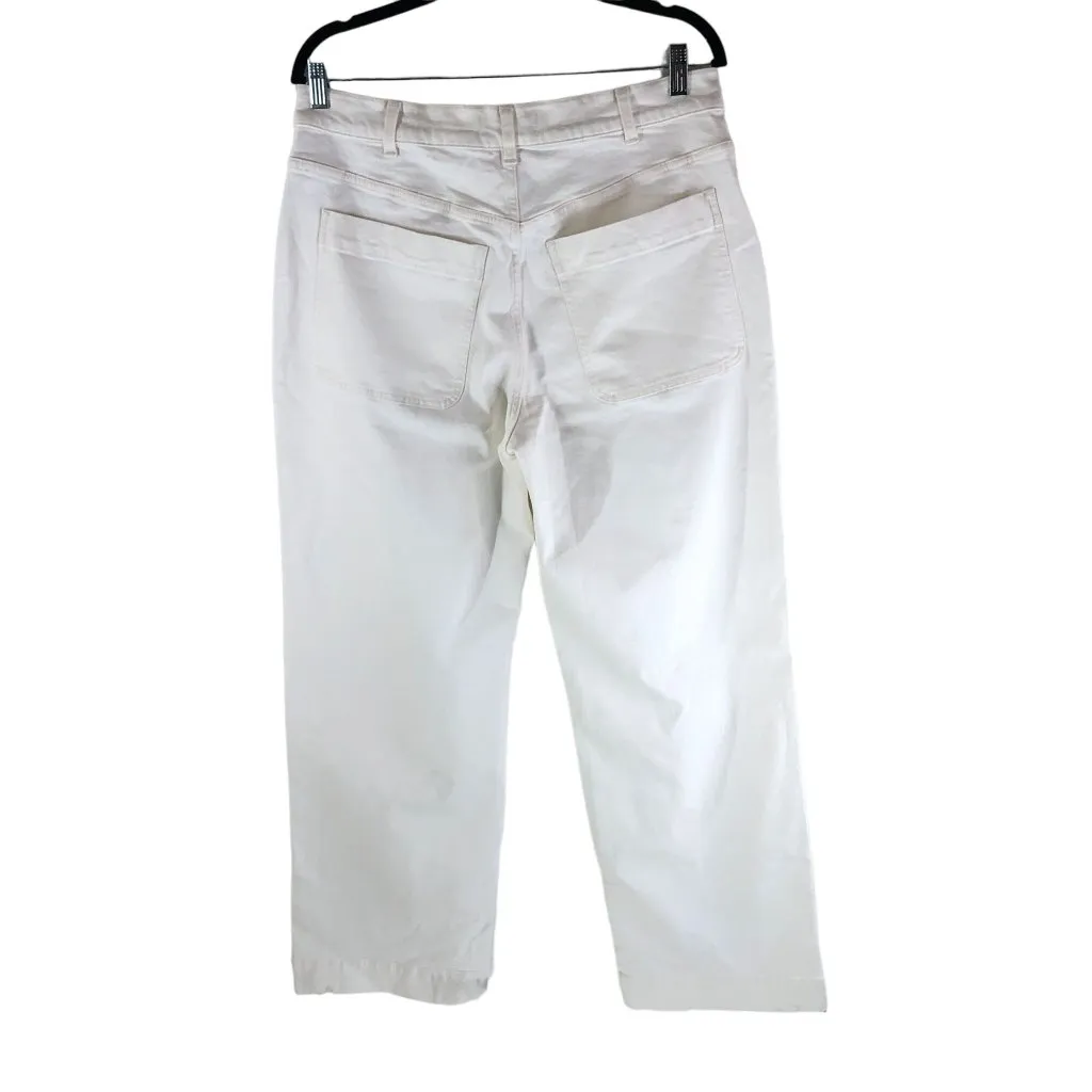 Madewell Womens The Perfect Vintage Wide-Leg Jean Stretch White 31 - Image 5