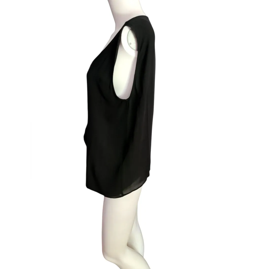 Just Cavalli Black Silk Assymetrical Top - Image 2