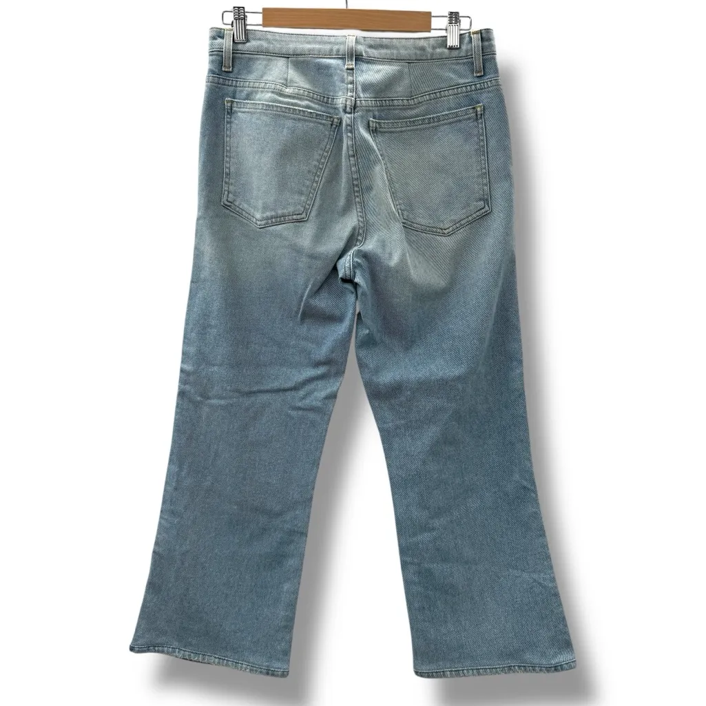 Khaite Vivian Vintage Blue Jeans Women’s Size 30 High Rise Bootcut Cropped Denim - Image 6