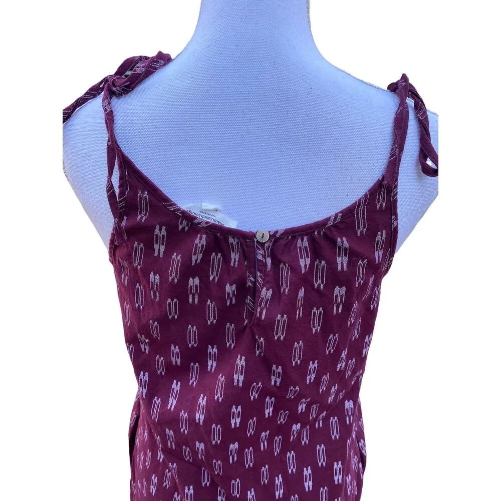 Beach Lunch Lounge Dress Burgundy Women's Size Extra Small - Image 7