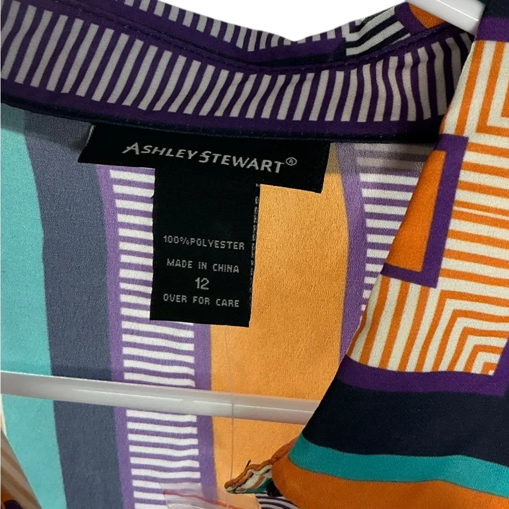Ashley Stewart  Multicolor Striped Button Down Shirt - Image 5
