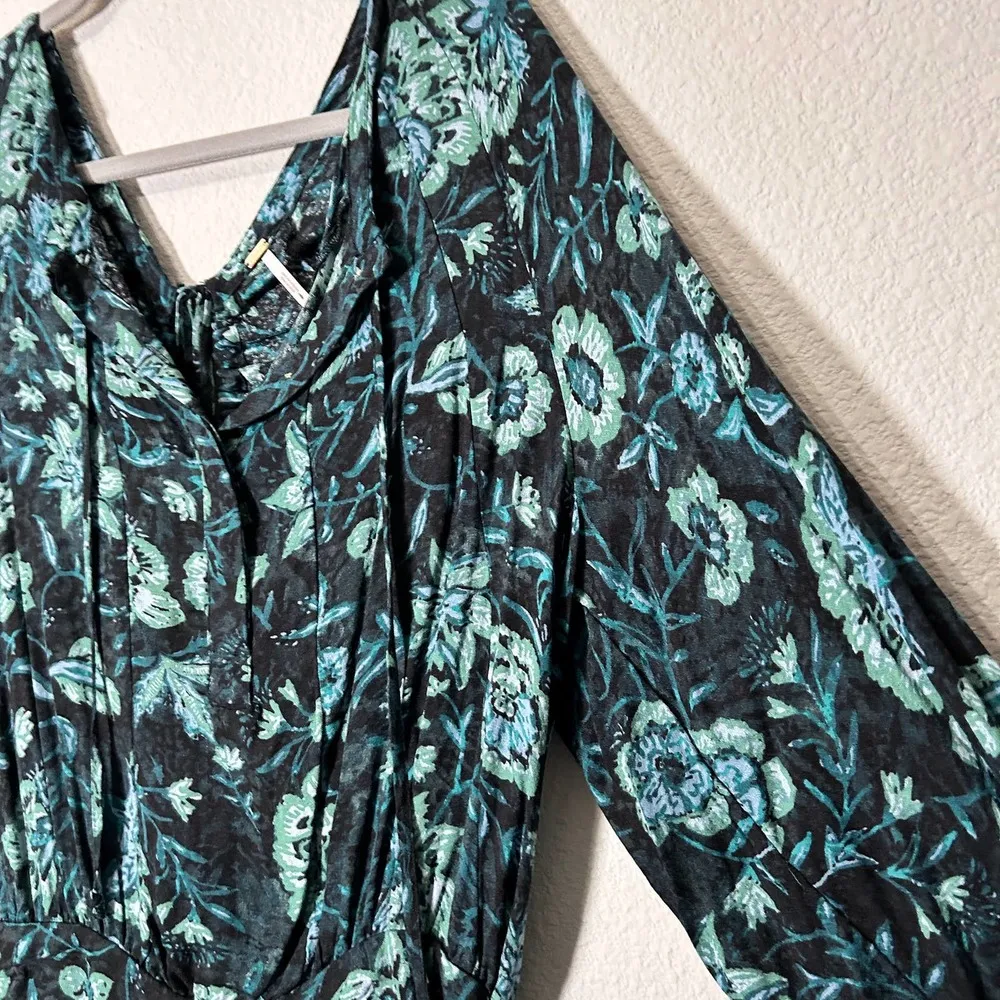 Free People Dance 'Til Dawn Romper Medium 3/4 Sleeve Cut Out Back NWOT MSRP $148 - Image 10