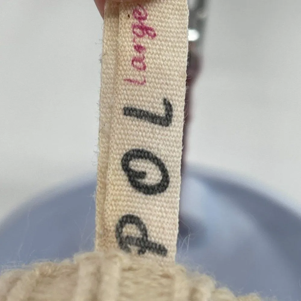 POL Cable Knit Sweater Lace Hem Long Sleeve Top Large - Image 5