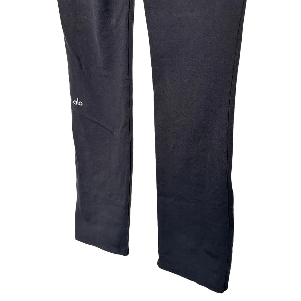 Alo Yoga Airbrush High Waist Flutter Flare Split Legging Pant Black Small - Image 7